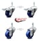 Service Caster 3.5 Inch Solid Polyurethane Swivel 3/8 Inch Stem Caster Total Lock Brake, 2PK SCC-TSTTL20S3514-SPUS-381615-2-S-2 - alternate 2